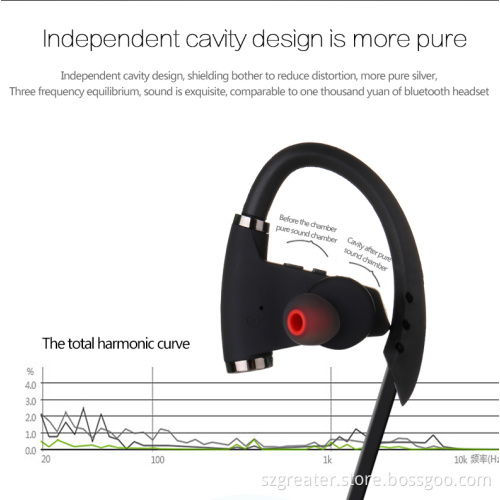 Wireless CVC6.0 noise cancelling stereo headphones long talking time bluetooth waterproof sport headset with voice prompt